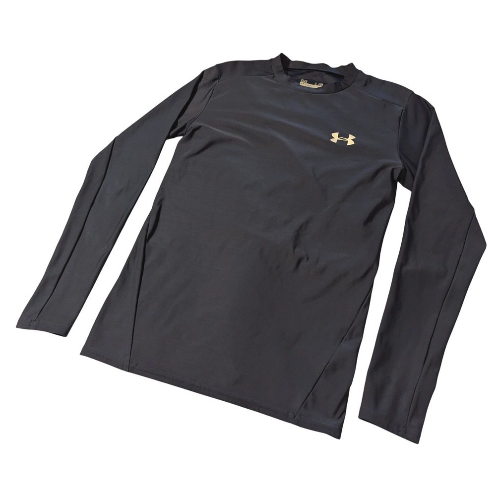 Under Armour Mens HeatGear Compression Long Sleeve Shirt Navy Blue LG Large - Picture 3 of 10